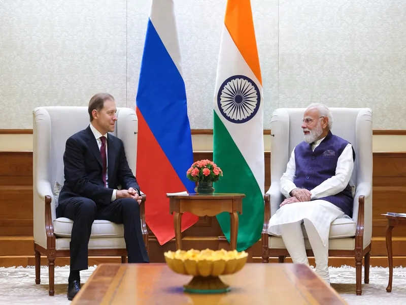 PM Modi Engages with Russia's Denis Manturov on Key Bilateral Issues