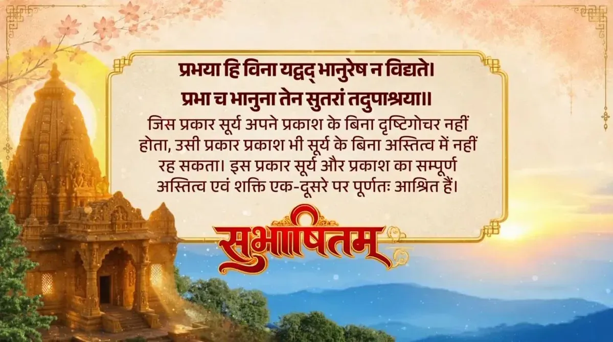 PM Modi Shares Sanskrit Shloka on Sun and Radiance