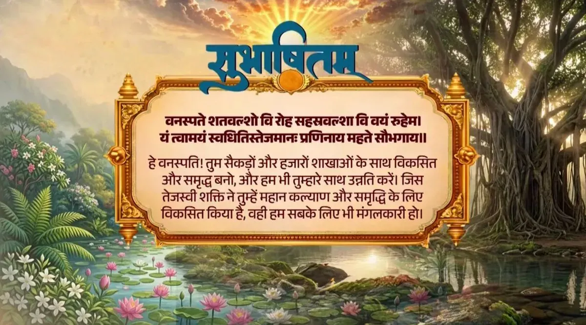 PM Modi shares Sanskrit verse on nature and growth