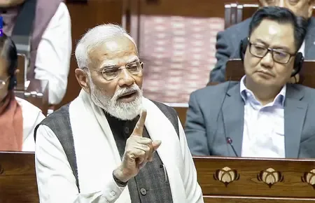How Did PM Modi Counter Opposition Disruptions During RS Address?