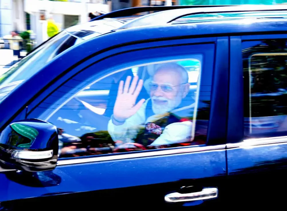 Prime Minister Modi Kicks Off Roadshow in Kanyakumari Before Tamil Nadu Elections