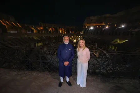 PM Modi tours Rome Colosseum with Meloni ahead of bilateral talks