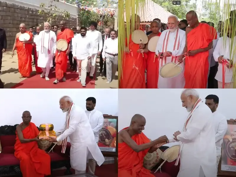 PM Modi's Visit to Jaya Shri Mahabodhi Temple in Sri Lanka