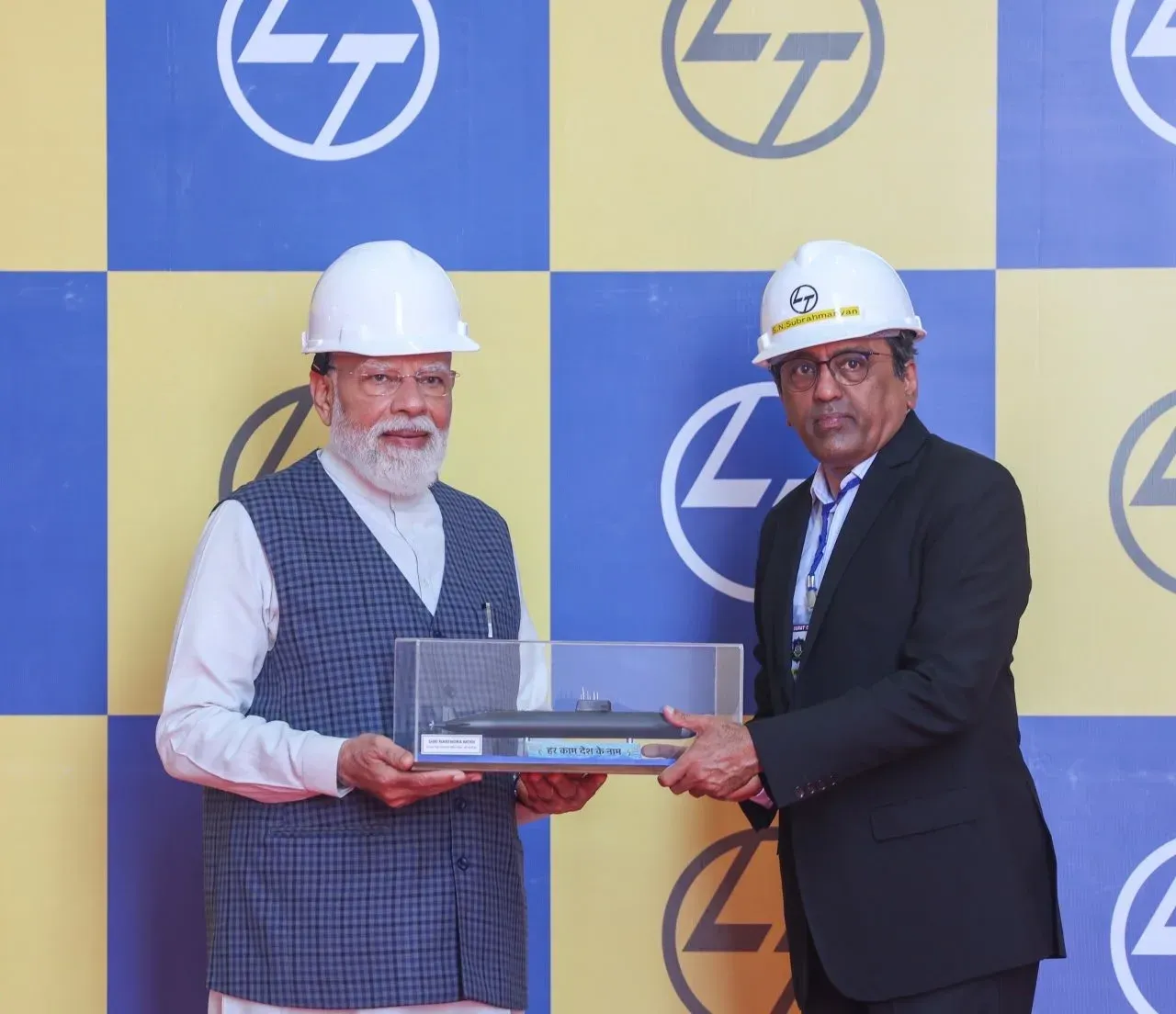 PM Modi visits L&T complex in Hazira, Gujarat