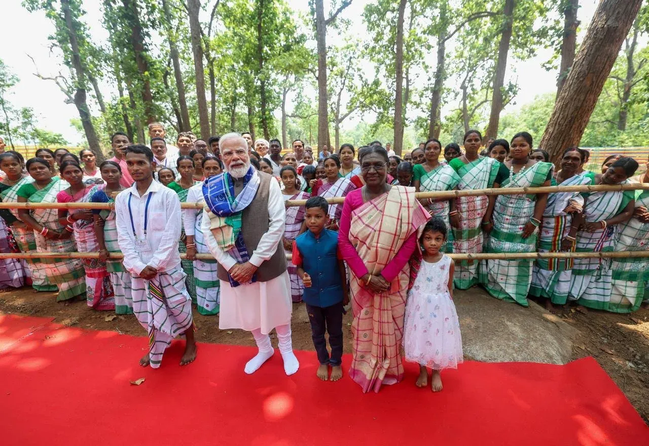 PM Modi Visits President Murmu's Village on Her Birthday