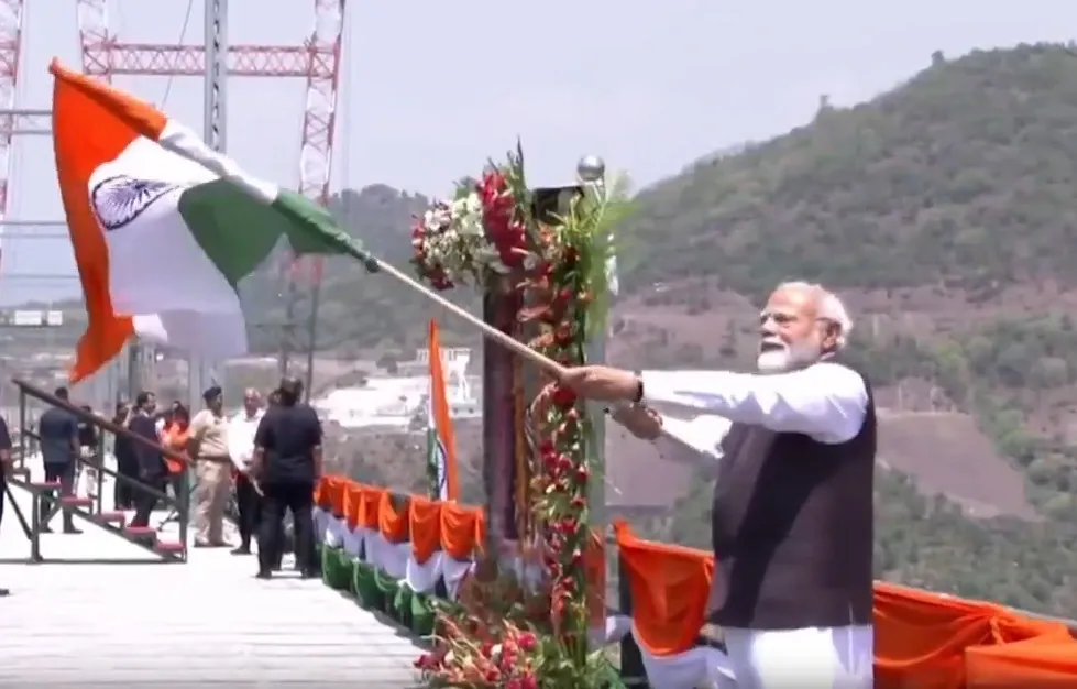 Did PM Modi Wave the Tiranga at Chenab Bridge to Respond to Pahalgam Plotters?
