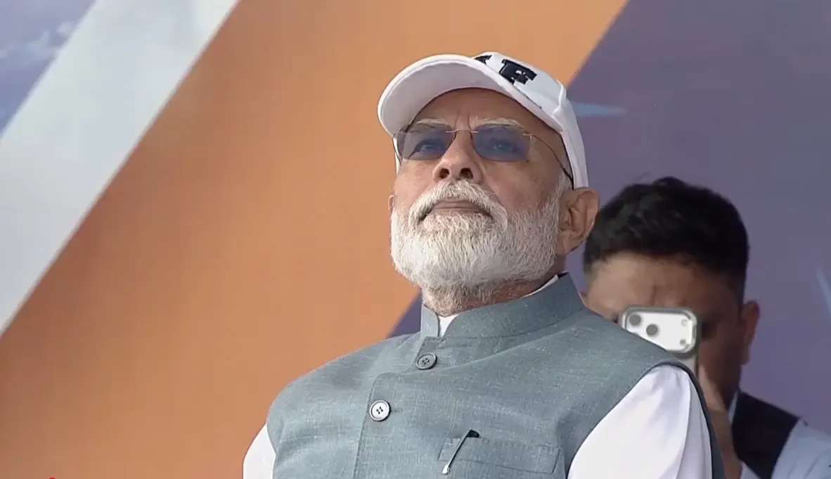 PM Modi watches IAF 'Wings Over Ganges' air show, opens Arvind garment unit in Varanasi