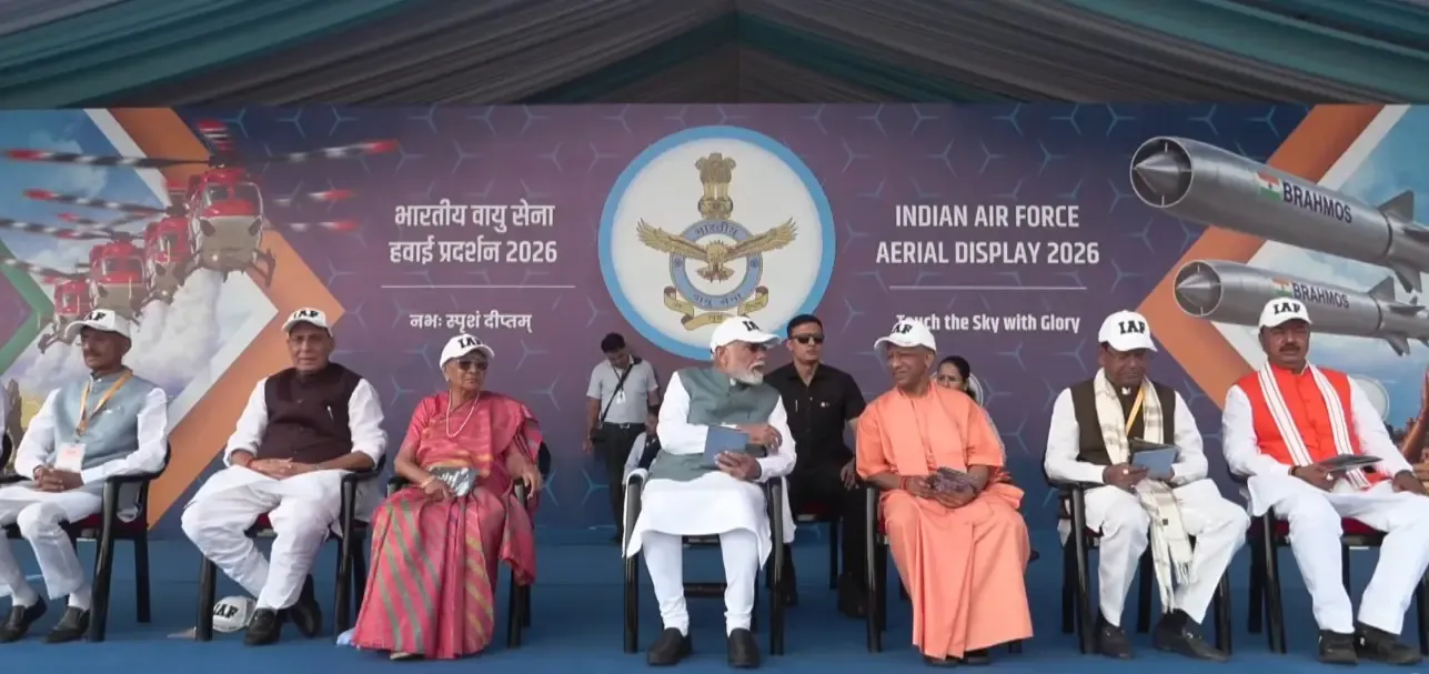 PM Modi watches IAF 'Wings Over Ganges' air show at Varanasi's Namo Ghat