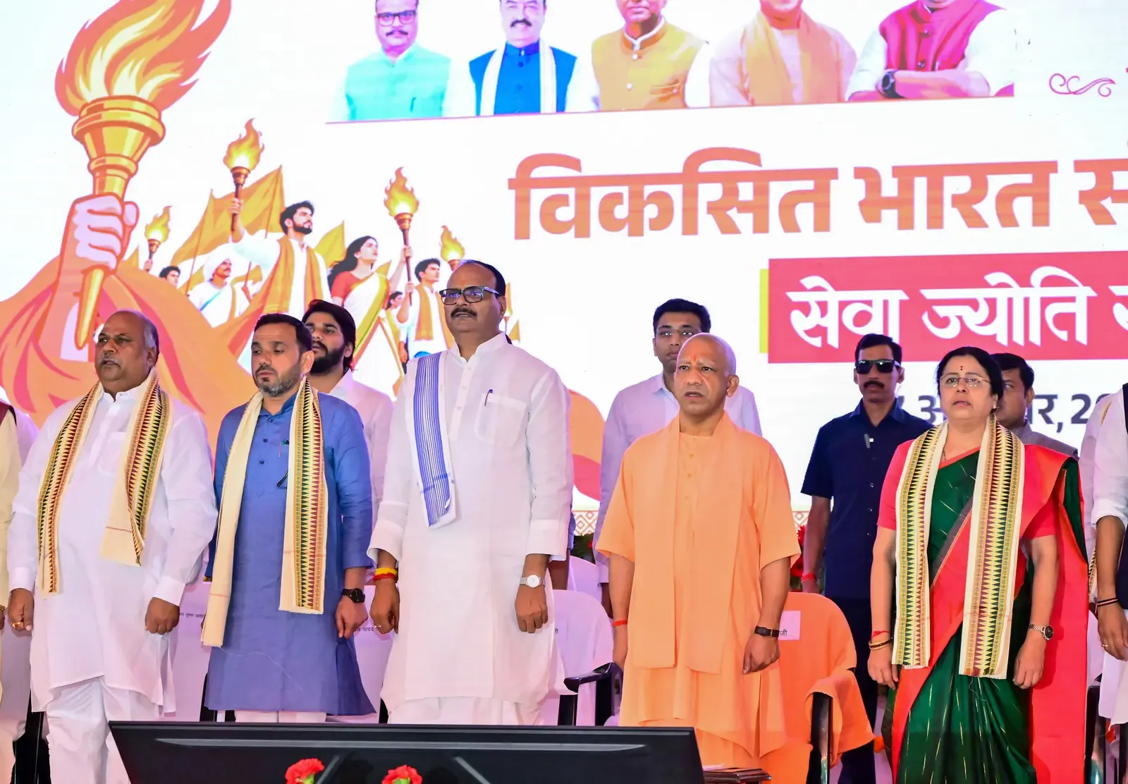 CM Yogi hails Modi's 25-year journey; UP mafia wiped out, heritage renewed