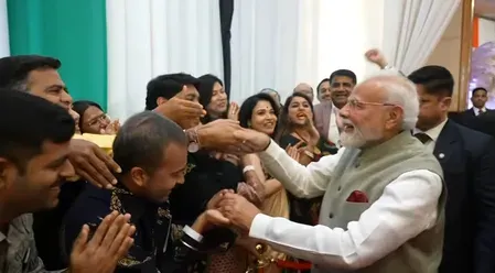 PM Modi gets rousing welcome from Indian diaspora in Jakarta on Indonesia visit