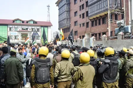 Srinagar Police Halt Congress Protest Against US-India Trade Deal and Iran Leader's Death