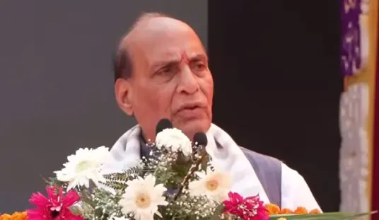 Rajnath Singh hails Modi's 25 years in public service at Ghaziabad rally