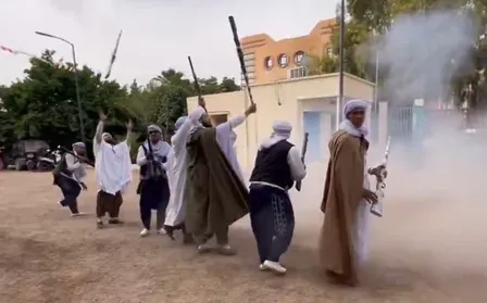 Indian Ambassador welcomed with Baroud dance in Algeria's Laghouat