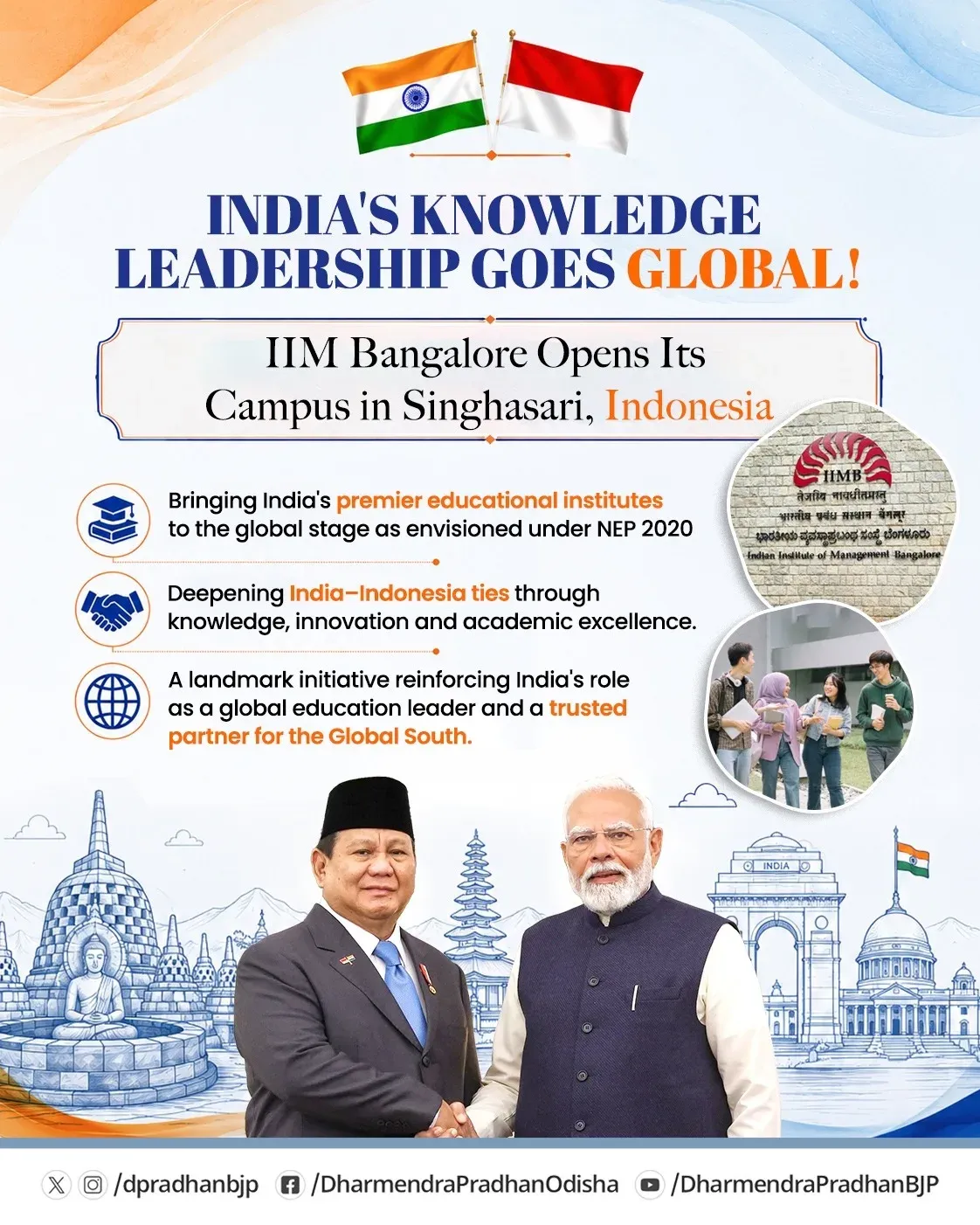 Pradhan Hails IIM Bangalore Campus Launch in Indonesia