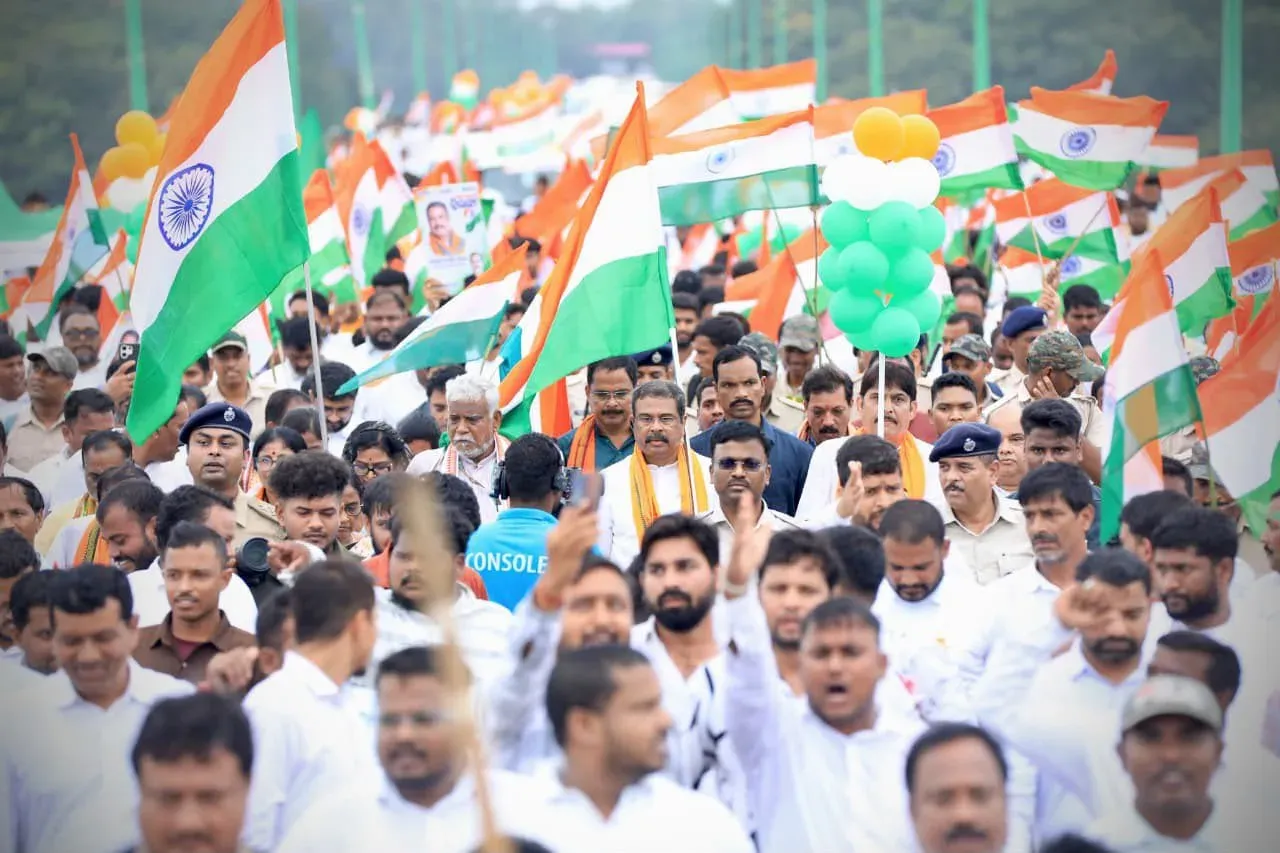 Pradhan joins Tiranga Padayatra at martyr Baji Raut's birthplace