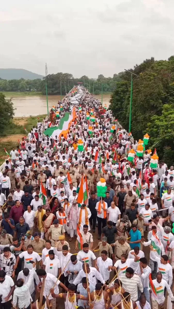 Pradhan joins Tiranga Yatra in Dhenkanal on Independence Day eve