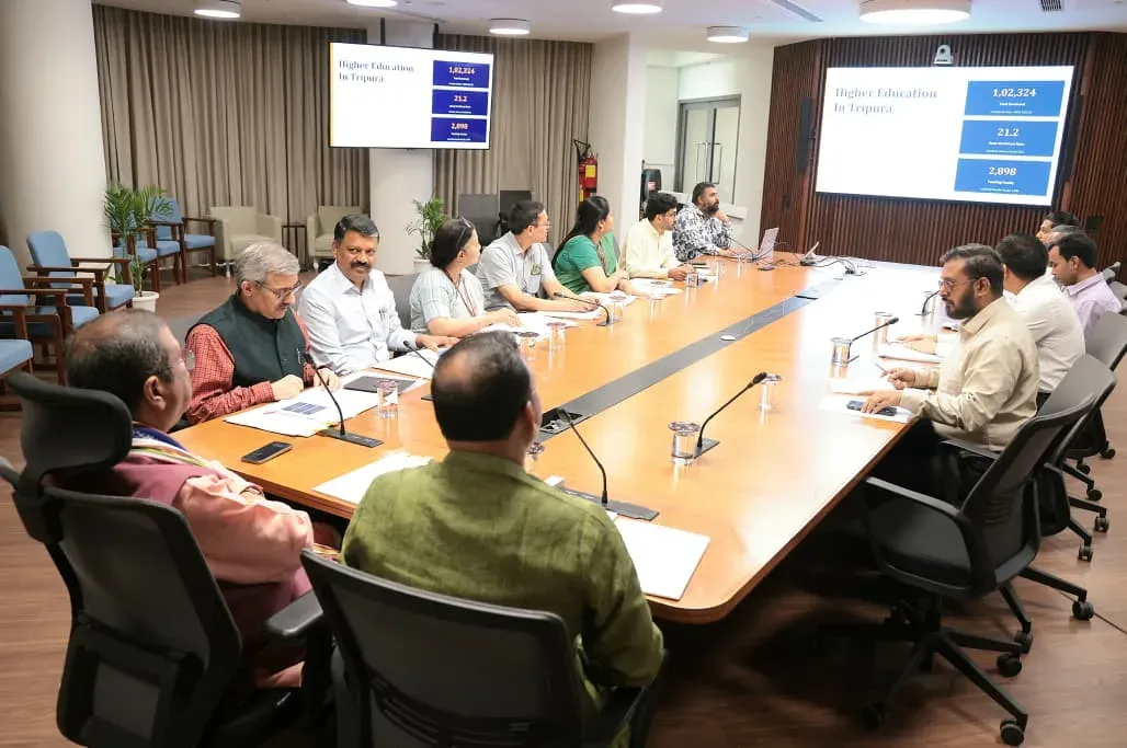 Pradhan Reviews Higher Education Roadmap for Tripura