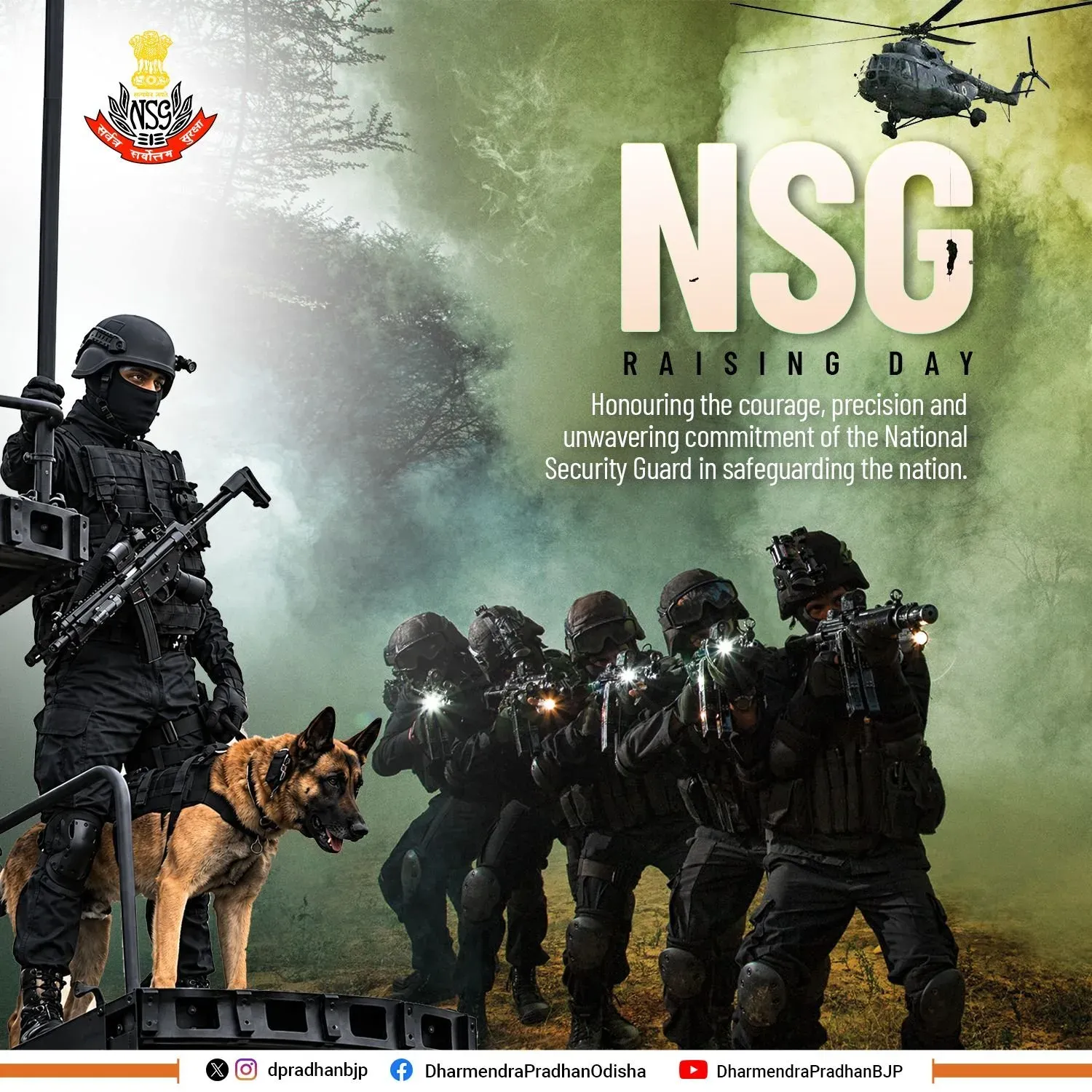 Pradhan Salutes NSG on Raising Day, Honours Force's Vigilance