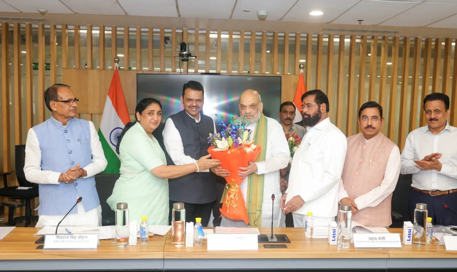 Pralhad Joshi at Amit Shah-chaired meet on sugarcane, onion farmers