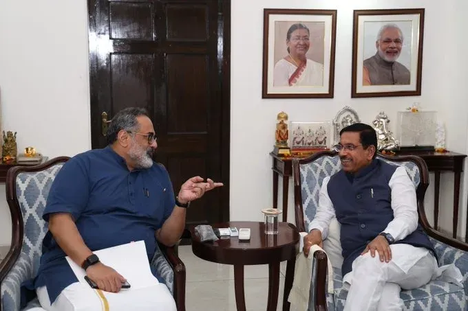 Pralhad Joshi Greets BJP Kerala Chief Rajeev RC on Birthday