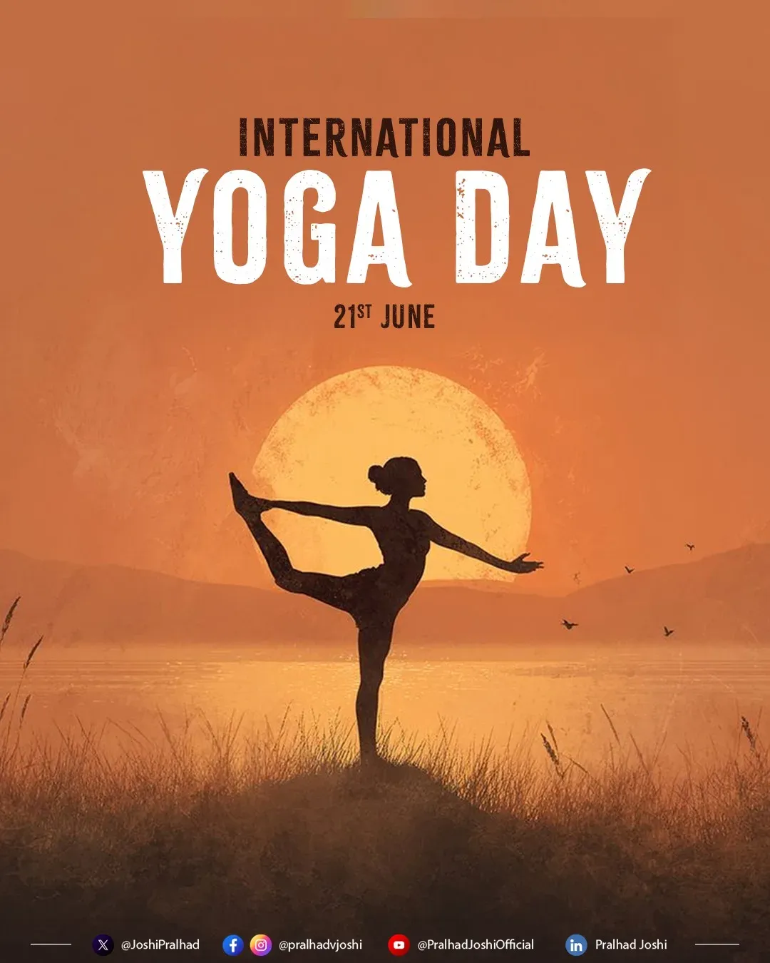 Pralhad Joshi Marks 12th International Yoga Day