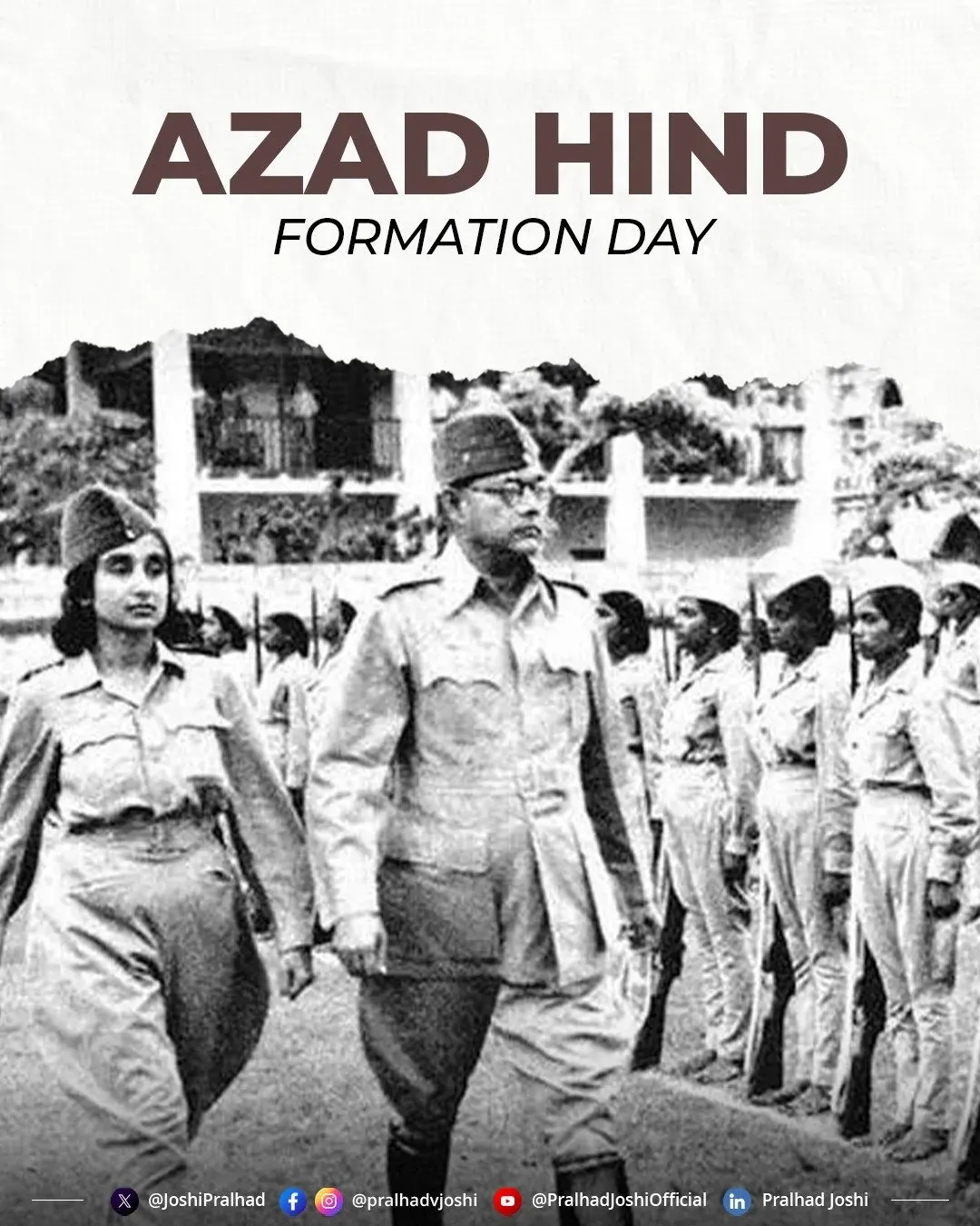 Pralhad Joshi Marks Azad Hind Govt Formation Day