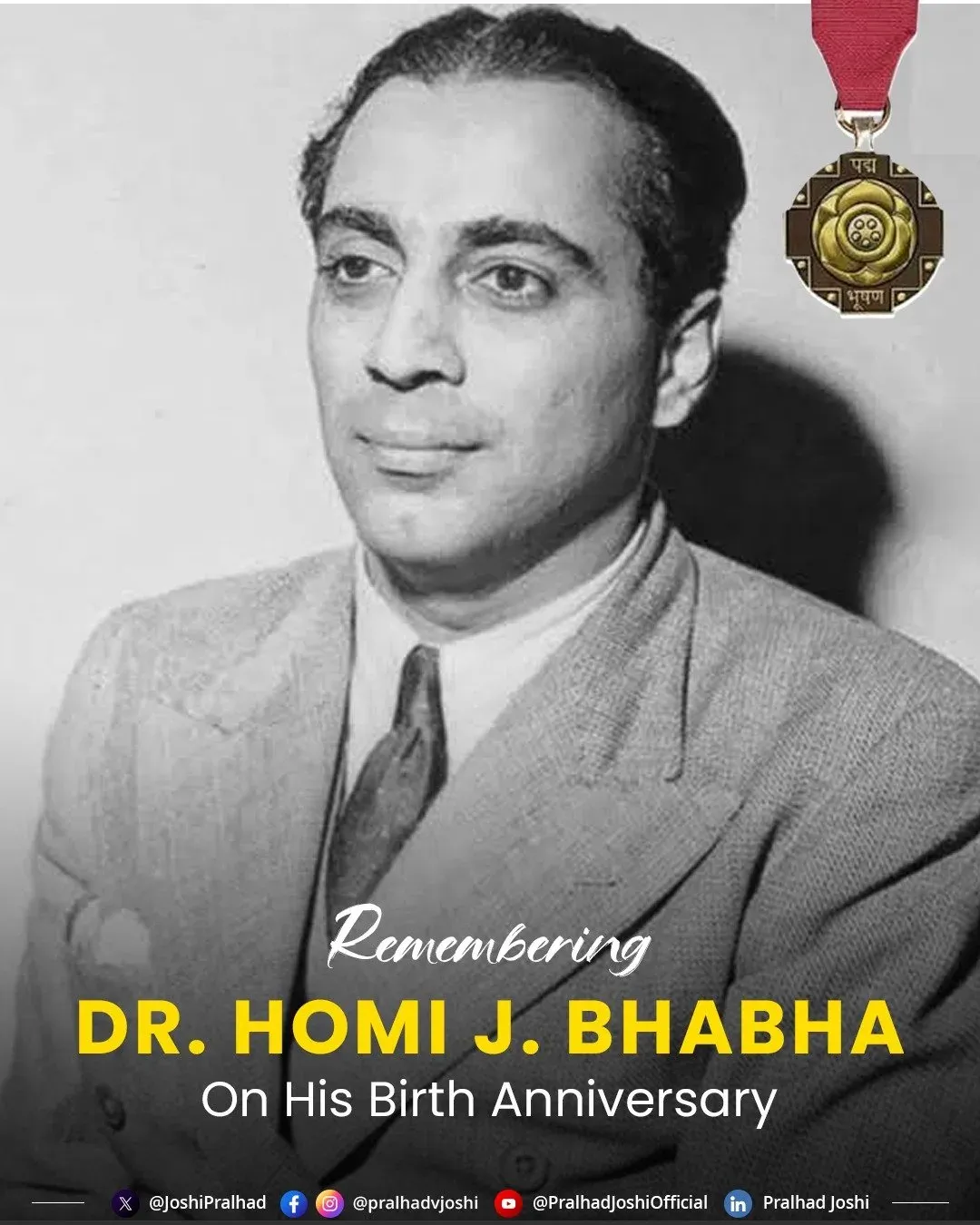 Pralhad Joshi Remembers Nuclear Pioneer Dr. Homi Bhabha