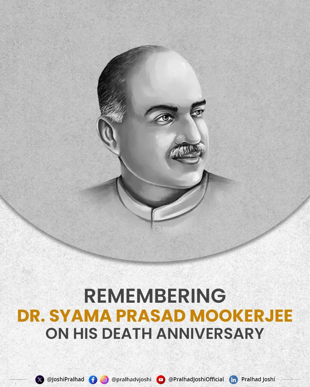 Pralhad Joshi Remembers Syama Prasad Mookerjee on Death Anniversary