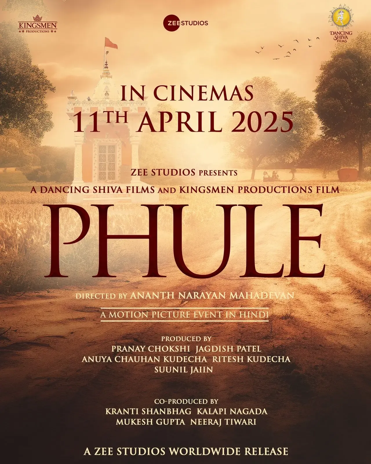 Pratik Gandhi's Upcoming Film 'Phule' Set for Release on Mahatma Phule's 197th Birth Anniversary