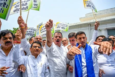 Congress protests Meenakshi Natarajan's RS nomination cancellation, Patwari says 'ready to be arrested'