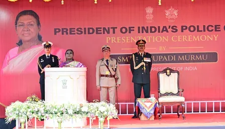 President Murmu presents Police Colour to Sikkim Police, urges citizen-centric policing