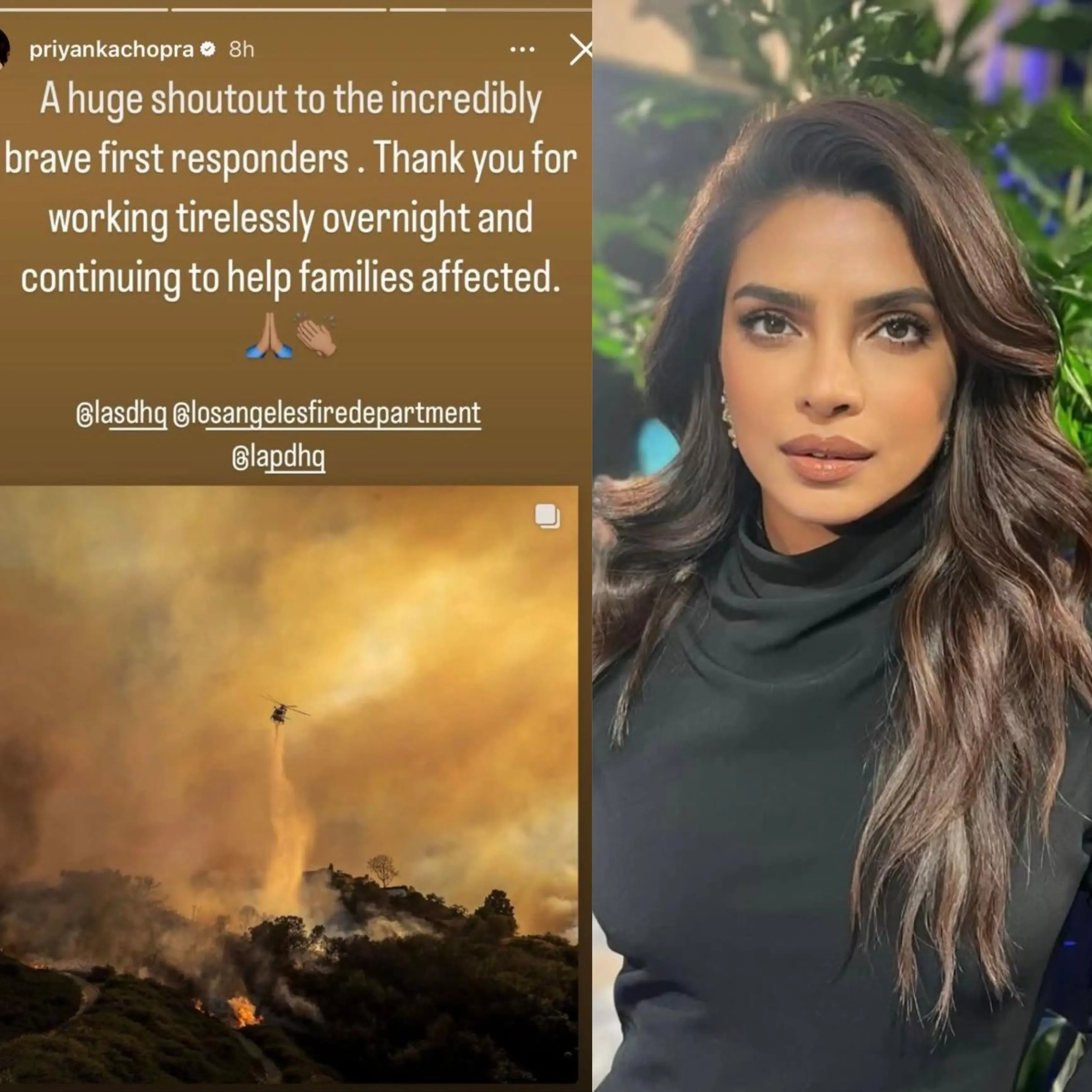 Priyanka Chopra Applauds the Courageous First Responders