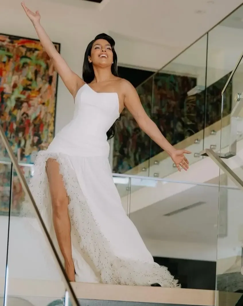 Priyanka Chopra Dazzles in Oscar-Themed All-White Photoshoot