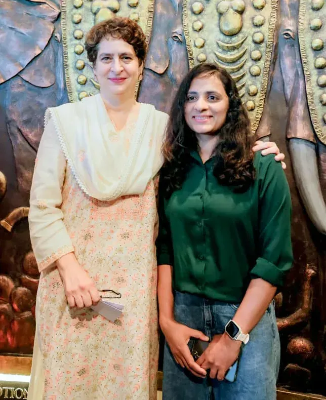Priyanka Gandhi felicitates Wayanad's Zuhara Cherukappalli on Everest summit