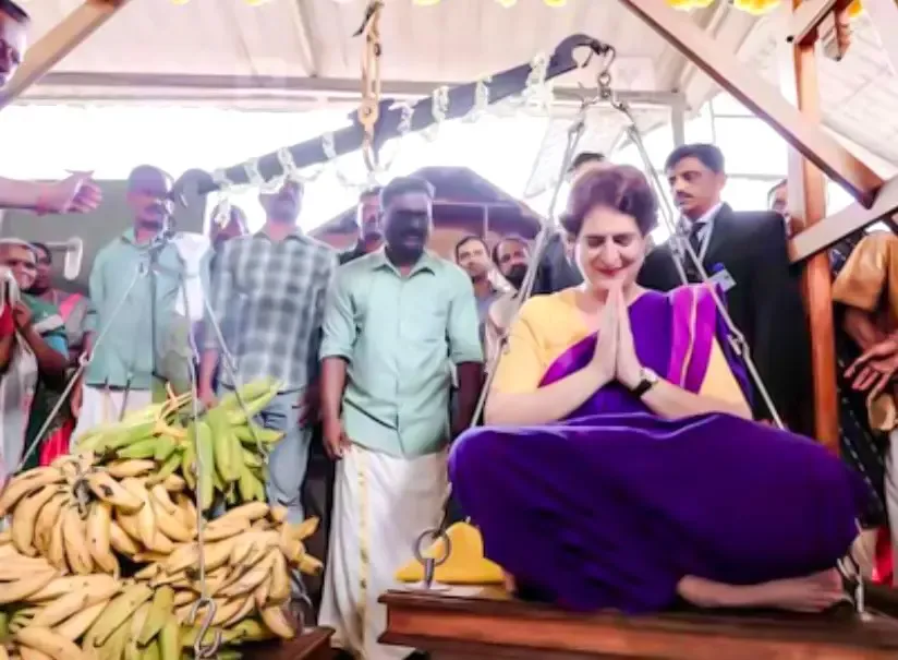 Did Priyanka Gandhi Perform the Tulabharam Ritual in Wayanad Temple?