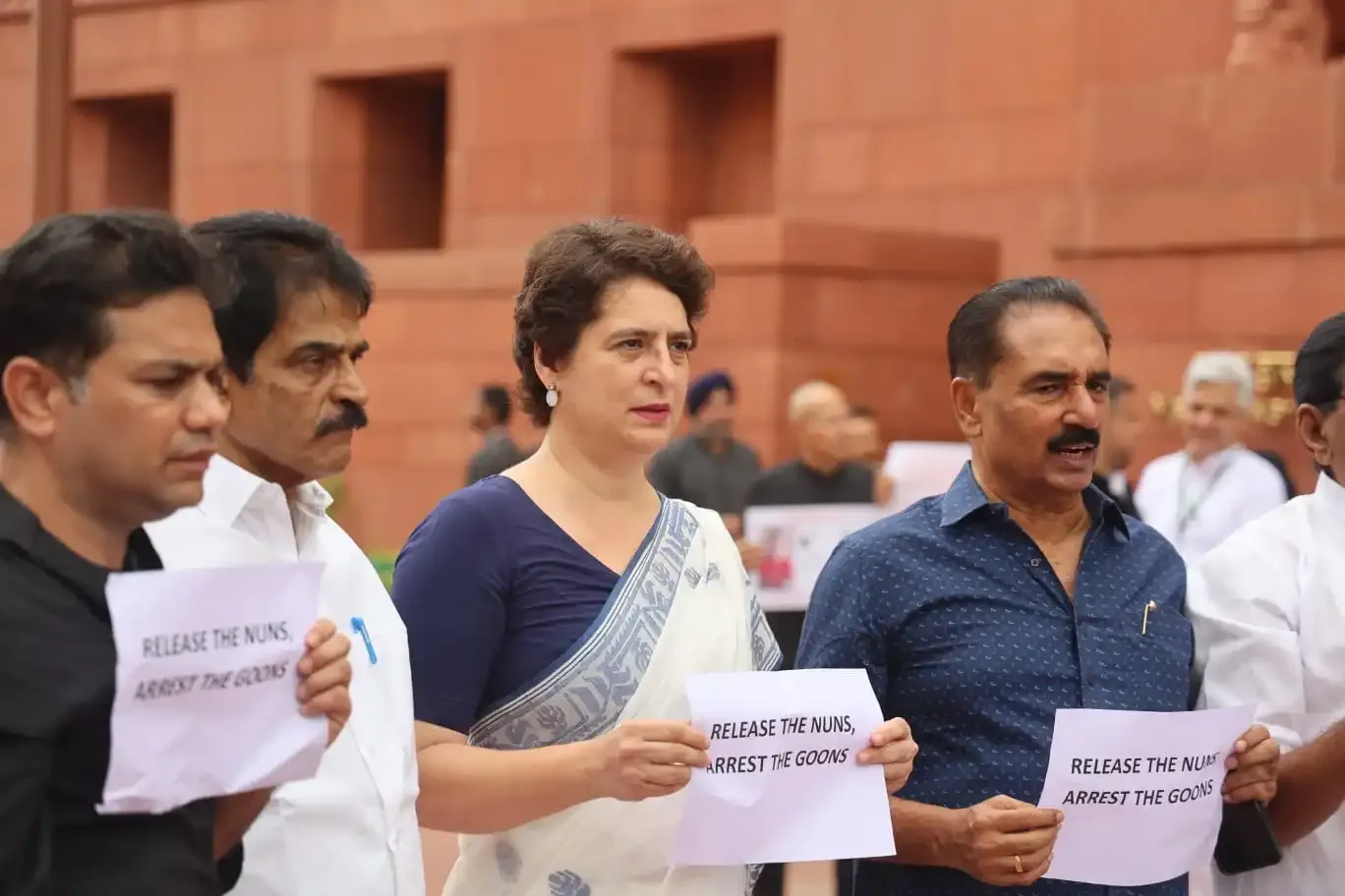 Why is Priyanka Gandhi Protesting the Arrest of Kerala Nuns and Criticizing the Centre over Wayanad Disaster Relief?