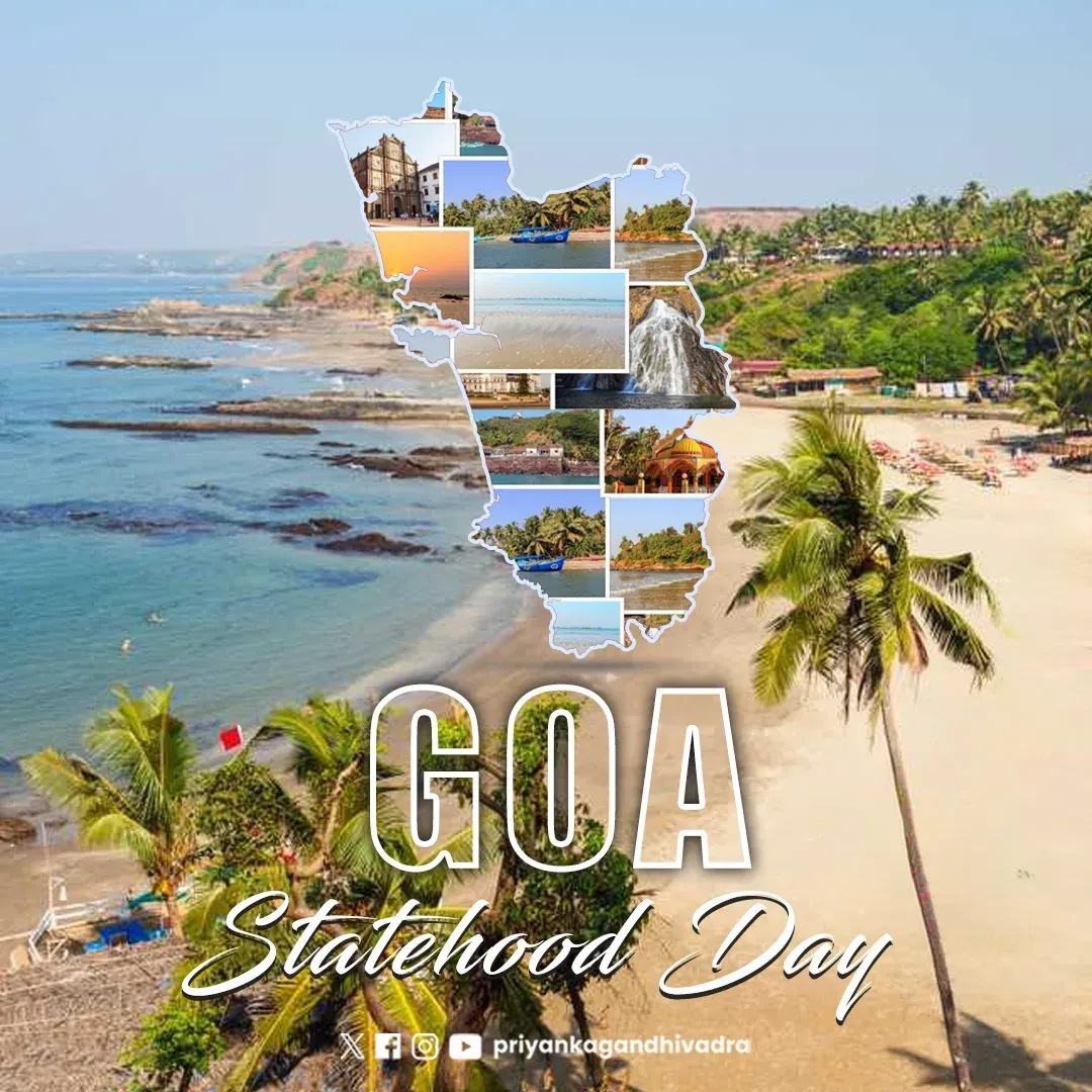 Priyanka Gandhi Wishes Goa on Statehood Day