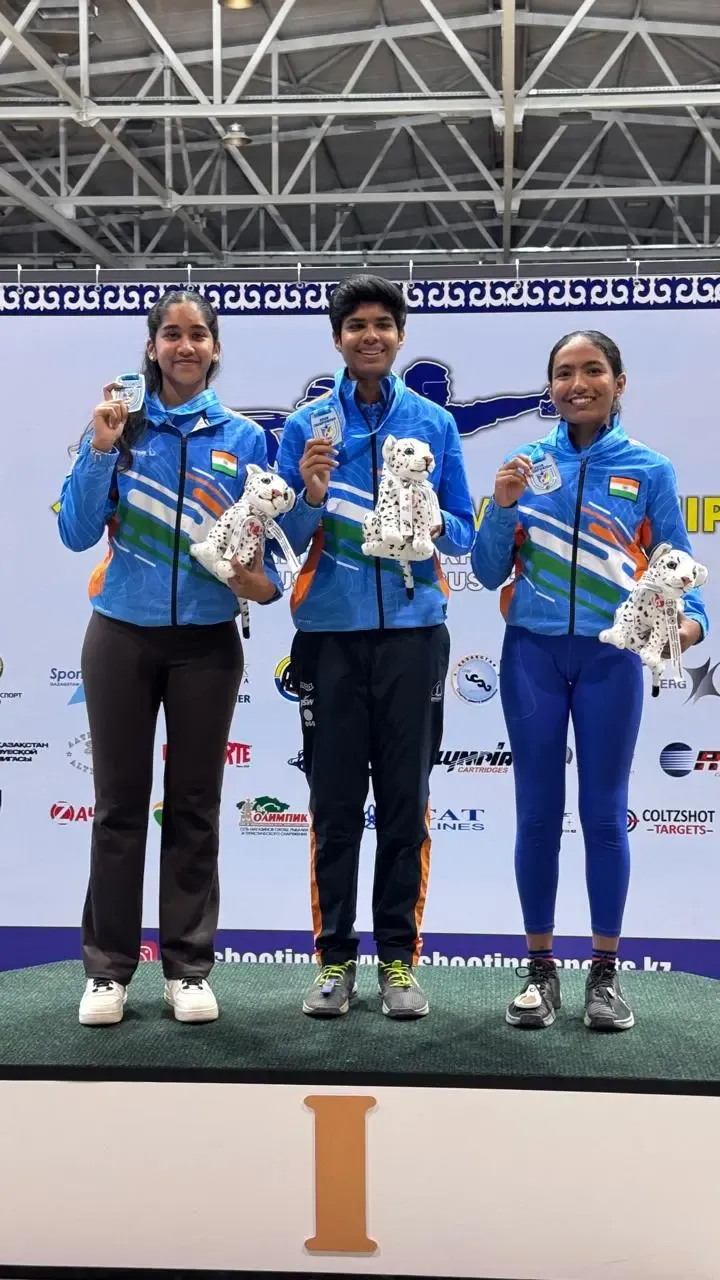 How Did Producer Rajsekar Pandian's Daughter Anthra Achieve Greatness at the 16th Asian Shooting Championship?