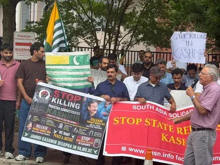 PoK protest at Pakistan Embassy in Washington over crackdown deaths