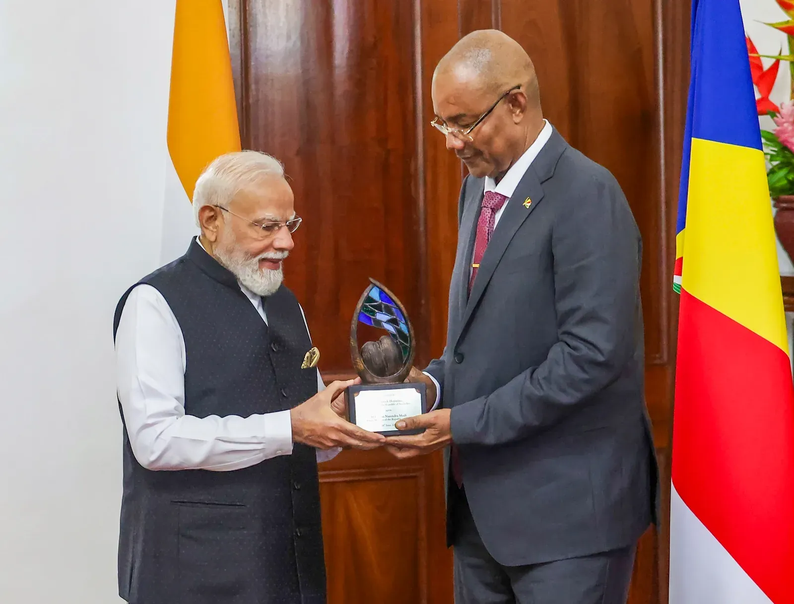 PM Modi receives Seychelles' 'Guardian of the Blue Horizon' award, Shah hails global honour