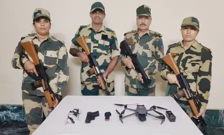 क्या पंजाब में बीएसएफ ने बॉर्डर के पास से ड्रोन, पिस्टल और भारी मात्रा में हेरोइन बरामद की?