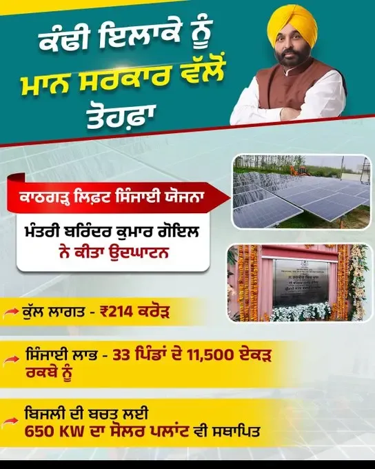 Punjab Launches Transformative Irrigation Project in Kandi Region