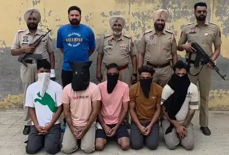 पंजाब के मोगा में हथियार तस्करी करने वाले गिरोह का भंडाफोड़, 5 गिरफ्तार