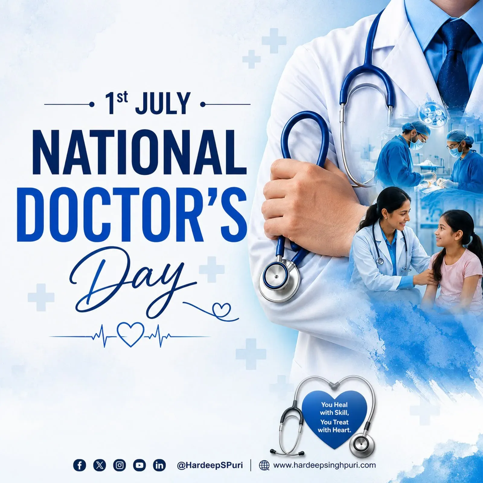 Puri Greets Doctors on National Doctors' Day, Cites Modi Govt Health Push