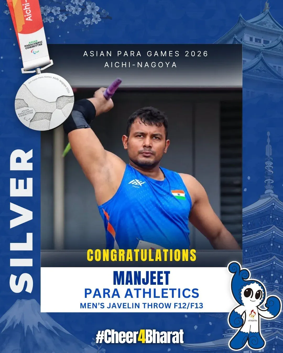 Puri Hails Manjeet's Silver in Asian Para Games Javelin