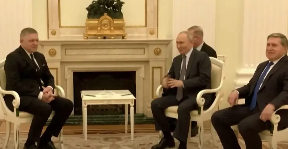 Putin Holds Talks with Slovak PM Robert Fico on Russian Gas Transit