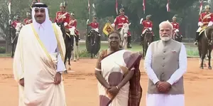 Ceremonial Reception for Qatar's Emir at Rashtrapati Bhavan
