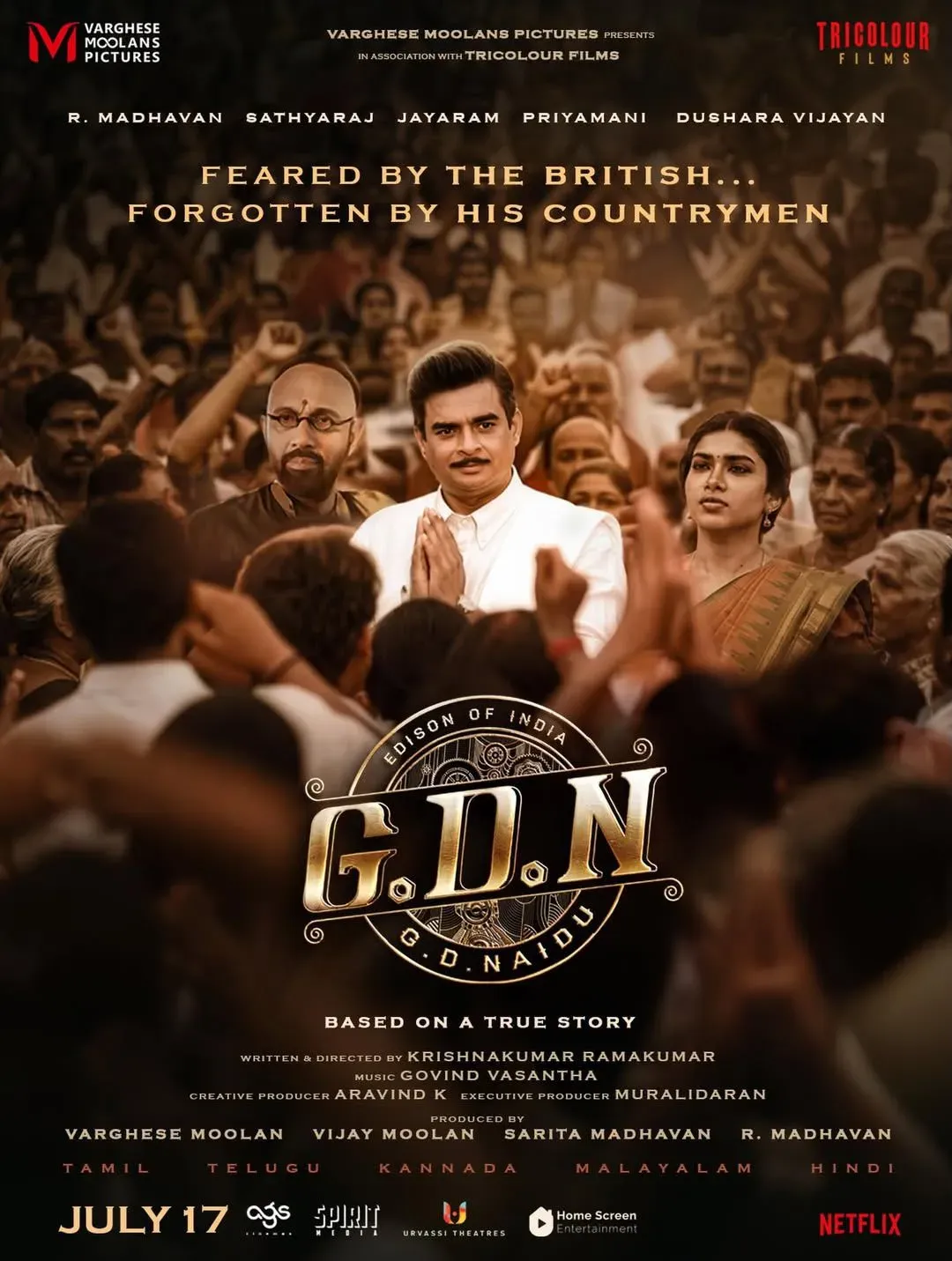 R. Madhavan's 'G.D.N.' poster: Edison of India biopic set for July 2026