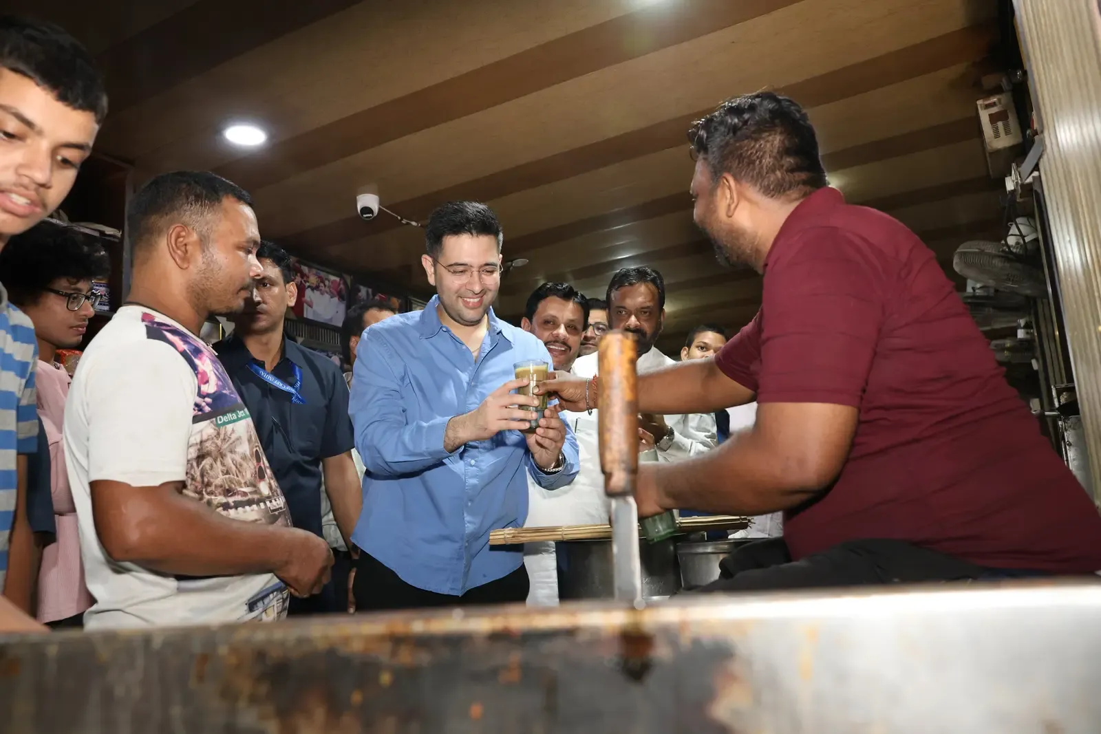 Raghav Chadha at Amritsar's Giani Tea Stall: Punjab politics over midnight chai
