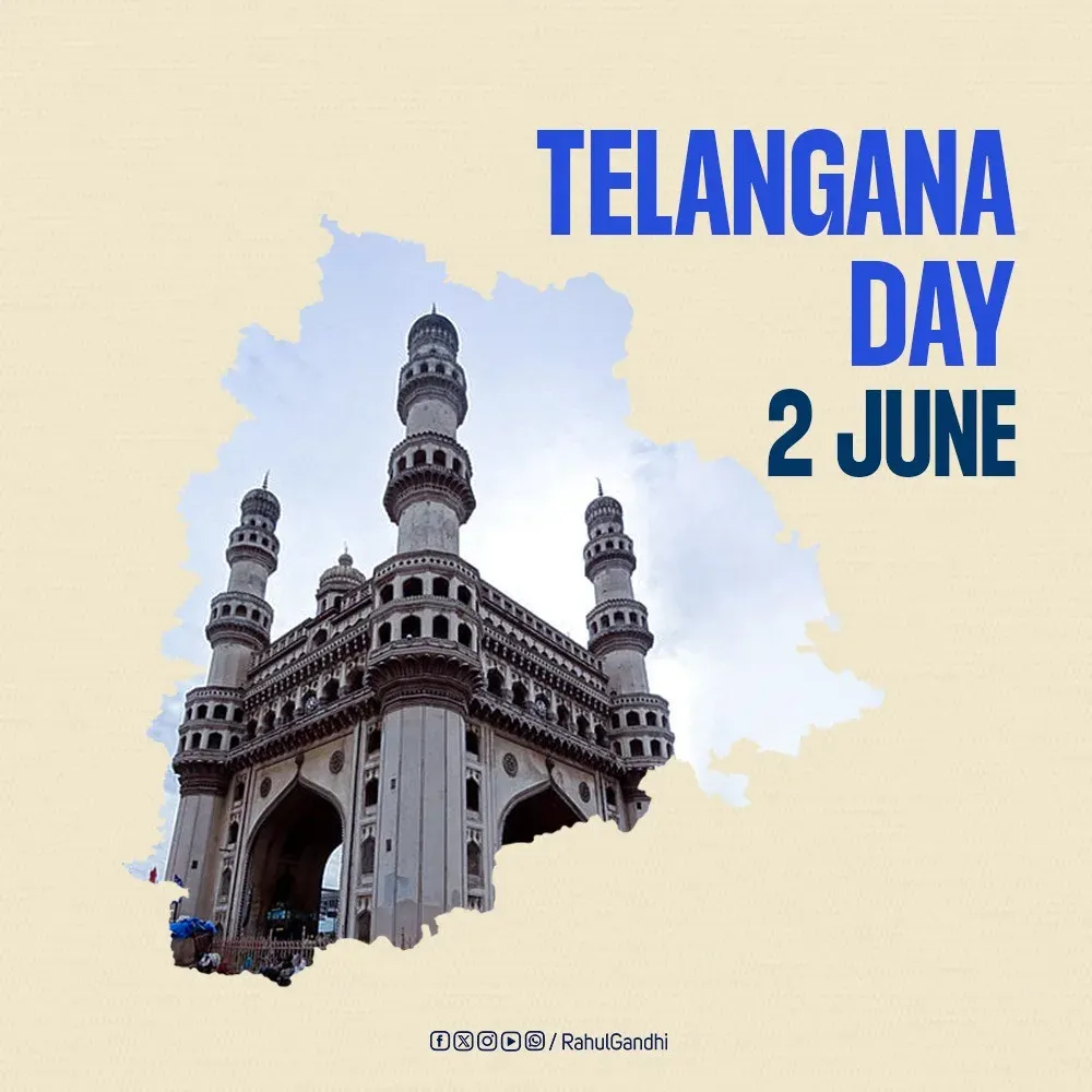 Rahul Gandhi Greets Telangana on 12th Formation Day